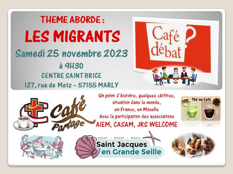 Cafe debat les migrants